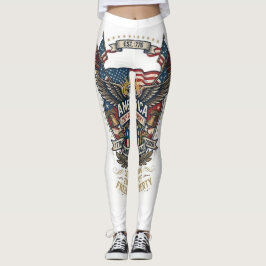 America 250th Anniversary Patriotic 1776 Freedom  Leggings