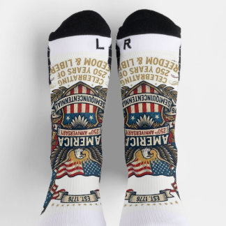 America 250th Anniversary Patriotic 1776 Freedom  Socken