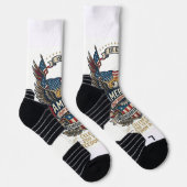 America 250th Anniversary Patriotic 1776 Freedom  Socken (Rechts)
