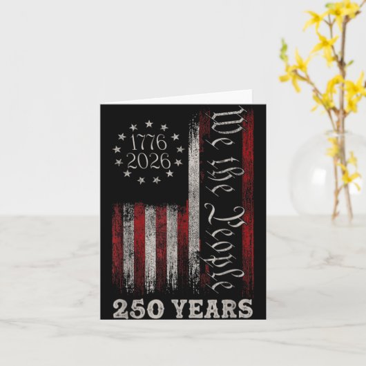 America 250th Birthday Us Flag 250 Years We The Pe Karte (Gelbe Blume)