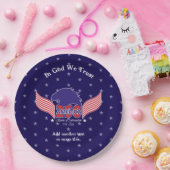 America 250th-Spirit of Freedom-Blue-Editable Text Pappteller (Party)