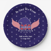 America 250th-Spirit of Freedom-Blue-Editable Text Pappteller (Vorderseite)