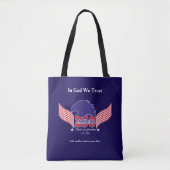 America 250th-Spirit of Freedom-Blue-Editable Text Tasche (Vorderseite)