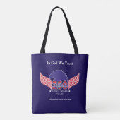 America 250th-Spirit of Freedom-Blue-Editable Text Tasche (Rückseite)