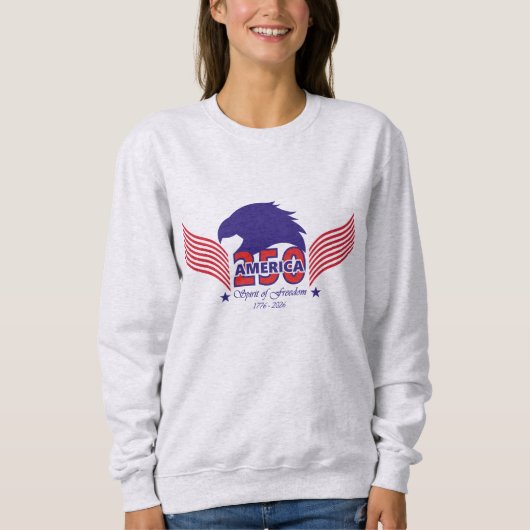 America 250th-Spirit of Freedom-Editable Back Text Sweatshirt (Vorderseite)