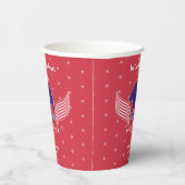 America 250th-Spirit of Freedom-Red-Editable Text Pappbecher (Rechts)