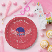 America 250th-Spirit of Freedom-Red-Editable Text Pappteller (Party)