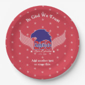 America 250th-Spirit of Freedom-Red-Editable Text Pappteller (Vorderseite)
