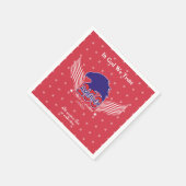 America 250th-Spirit of Freedom-Red-Editable Text Serviette (Ecke)