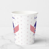 America 250th-Spirit of Freedom-White-Edit Text Pappbecher (Rechts)