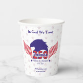 America 250th-Spirit of Freedom-White-Edit Text Pappbecher (Vorderseite)