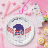 America 250th-Spirit of Freedom-White-Edit Text Pappteller (Party)