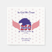 America 250th-Spirit of Freedom-White-Edit Text Serviette (Vorderseite)