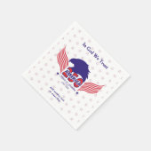 America 250th-Spirit of Freedom-White-Edit Text Serviette (Ecke)