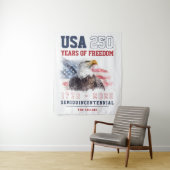 America 4th of July USA 250th Anniversary Party Wandteppich (Beispiel)