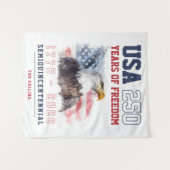 America 4th of July USA 250th Anniversary Party Wandteppich (Vorderseite (Horizontal))