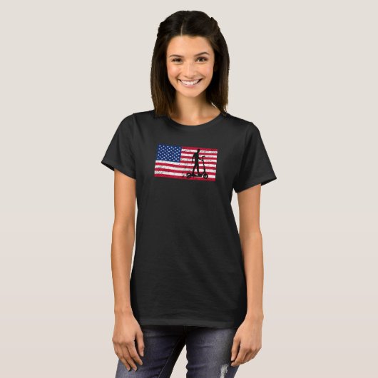 America American E Scooter Electric Scooter T-Shirt (Vorne ganz)