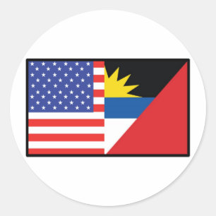 America Antiqua Barbuda Runder Aufkleber