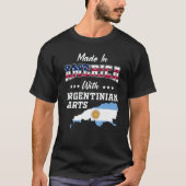 America Argentinian Part Argentina Map USA Flag Ro T-Shirt (Vorderseite)