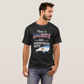 America Argentinian Part Argentina Map USA Flag Ro T-Shirt (Vorne ganz)