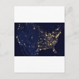 America at Night Postkarte