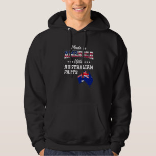 America Australien Parts Australia Map USA Flag Ro Hoodie