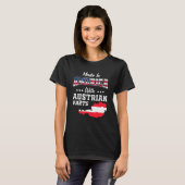 America Austrian Parts Austria Map USA Flag Ancest T-Shirt (Vorne ganz)