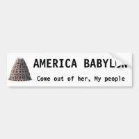 America Babylon Autoaufkleber