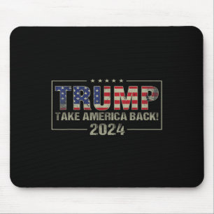 America Back American Flag Trump 2024 Men Women Gi Mousepad