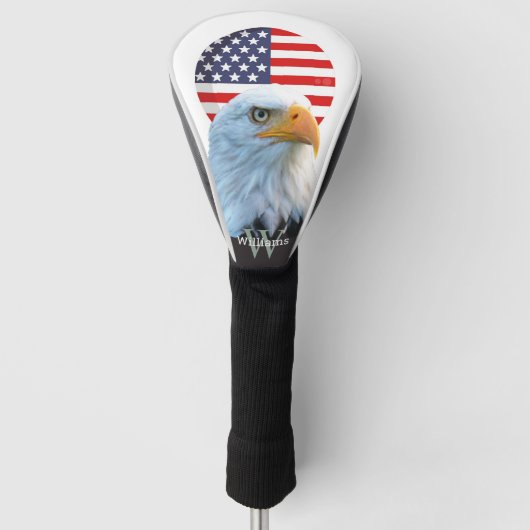 AMERICA BALD EAGLE Monogram Golf Head Cover Golf Headcover (Vorderseite)