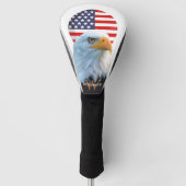 AMERICA BALD EAGLE YELLOW Monogramm Golf Headcover (Vorderseite)