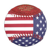 America Best Vater, patriotische USA, amerikanisch Baseball (Vorderseite)