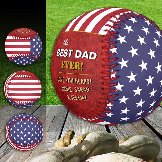 America Best Vater, patriotische USA, amerikanisch Baseball