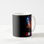 America Bigfoot Usa Firework Patriotic Sasquatch 4 Kaffeetasse (VorderseiteRechts)