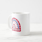 America Boho Rainbow 4 vom Juli 1776 Kaffeetasse (Vorderseite Links)