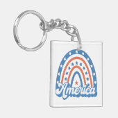 America Boho Retro Schlüsselanhänger (Vorderseite links)