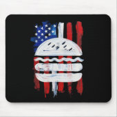 America Burger (Schwarze Malerei Nr. 1) Mousepad (Vorne)