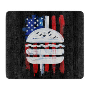 America Burger (Schwarze Malerei Nr. 1) Schneidebrett