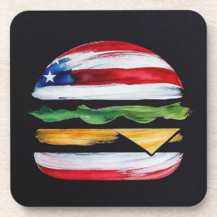 America Burger (Schwarze Malerei Nr. 2) Getränkeuntersetzer
