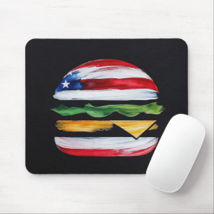 America Burger (Schwarze Malerei Nr. 2) Mousepad