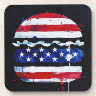 America Burger (Schwarze Malerei Nr. 3) Getränkeuntersetzer
