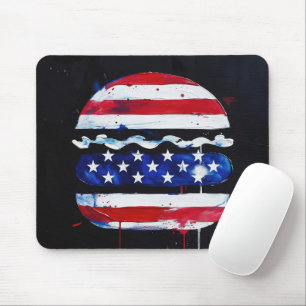 America Burger (Schwarze Malerei Nr. 3) Mousepad