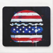 America Burger (Schwarze Malerei Nr. 3) Mousepad (Vorne)