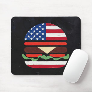 America Burger (Schwarze Malerei Nr. 4) Mousepad