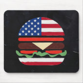 America Burger (Schwarze Malerei Nr. 4) Mousepad (Vorne)