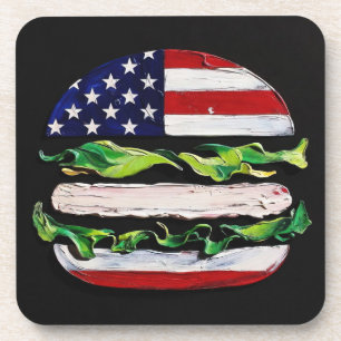 America Burger (Schwarze Malerei Nr. 5) Getränkeuntersetzer