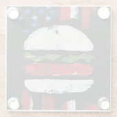 America Burger (Schwarze Malerei Nr. 7) Glasuntersetzer (Rückseite)