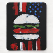 America Burger (Schwarze Malerei Nr. 7) Mousepad (Vorne)
