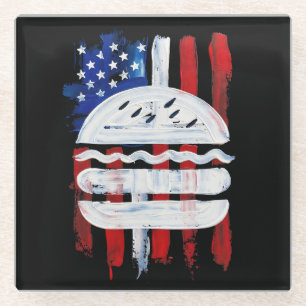 America Burger (Schwarzes Gemälde Nr. 1) Glasuntersetzer