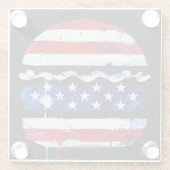 America Burger (Schwarzes Gemälde Nr. 3) Glasuntersetzer (Rückseite)